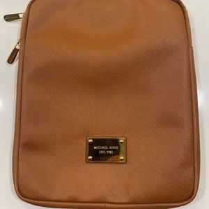 Michael Kors Brown Leather IPad Case